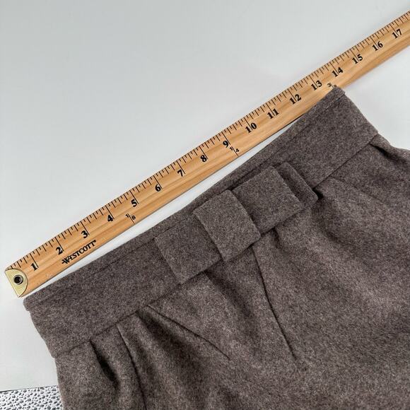 Uniqlo x Jil Sander +J Skirt Size 2 Wool‎ Bow Brown Liner Twee - Picture 3 of 11